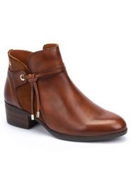 Pikolinos Botki W1U-8505 Brązowy. Brązowe botki damskie Pikolinos, ze skóry, bez obcasa, na słupku, bez zapięcia. Za 619.99 zł.
