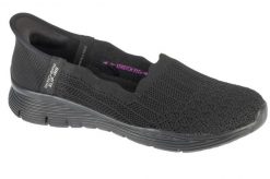 Buty sportowe Sneakersy damskie, Slip-ins: Seager - Believe It. Czarne obuwie sportowe damskie Skechers, bez wzorów, z materiału, trekkingowe. Za 329.99 zł.