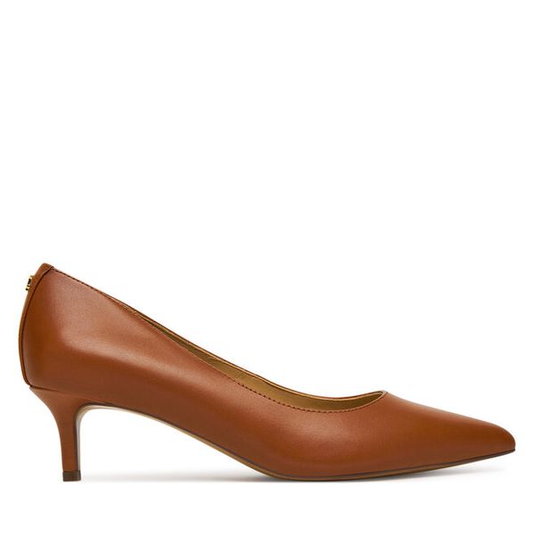 Czółenka LAUREN RALPH LAUREN. Brązowe czółenka damskie Lauren Ralph Lauren, bez wzorów, bez obcasa, bez zapięcia. Za 521.99 zł.