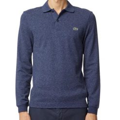 Koszulka sportowa polo męska Lacoste Polo Polo. Niebieskie koszulki polo męskie Lacoste, m, bez wzorów, z bawełny, eleganckie, bez ramiączek. Za 297.00 zł.