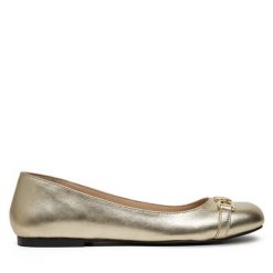 Baleriny LOVE MOSCHINO. Żółte baleriny damskie Love Moschino, bez wzorów, bez obcasa. Za 499.99 zł.