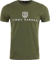 T-shirt męski Jimmy Sanders Vandigo khaki. Zielone t-shirty męskie Erima, na lato, m, bez wzorów, z bawełny, eleganckie, bez kołnierzyka. Za 49.28 zł.