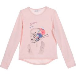 Koszulka w kolorze jasnoróżowym. Czerwone bluzki dla dziewczynek Daniel Hechter, Naf Naf Kids, bez wzorów, bez kołnierzyka, bez ramiączek. W wyprzedaży za 32.95 zł.