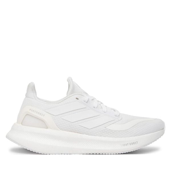 Buty do biegania adidas. Białe obuwie sportowe damskie Adidas, bez wzorów, do biegania. Za 369.99 zł.