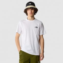 Koszulka sportowa męska The North Face Simple Dome. Białe koszulki sportowe męskie The North Face, na lato, m, bez wzorów, z bawełny, bez kołnierzyka, bez ramiączek, trekkingowe. Za 164.00 zł.