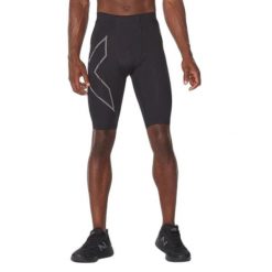 Szorty kompresyjne 2XU Light Speed. Czarne krótkie spodenki sportowe męskie 2XU, l, bez wzorów, z lycry, do biegania. Za 499.00 zł.