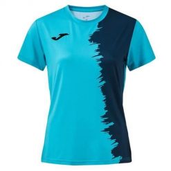 Koszulka treningowa damska Joma Picasho. Niebieskie koszulki sportowe damskie Joma, m, bez wzorów, bez kołnierzyka. Za 229.00 zł.