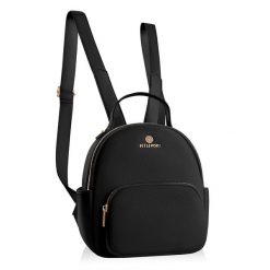 Plecak z ekoskóry MILEY BETLEWSKI® czarny. Czarne plecaki damskie bez wzorów, ze skóry ekologicznej, eleganckie. Za 111.99 zł.