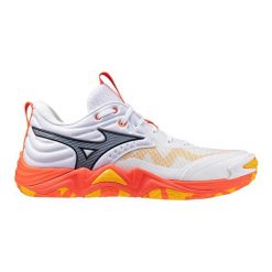 Buty halowe Mizuno Wave Momentum Elite. Białe buty sportowe męskie Mizuno, bez zapięcia, do siatkówki, mizuno wave. Za 649.99 zł.