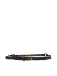 PINKO Pasek Damski Studs Belt H 1,2 AI 25-26 105872 A0F1 Czarny. Czarne paski damskie Pinko, bez wzorów, ze skóry. Za 659.99 zł.