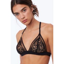 Etam - Biustonosz Elegante. Brązowe biustonosze Etam, z koronki. W wyprzedaży za 129.90 zł.
