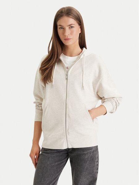 Calvin Klein Jeans Bluza LV047F205G Szary Regular Fit. Szare bluzy damskie Calvin Klein Jeans, l, bez wzorów, z bawełny, bez kaptura. Za 317.99 zł.