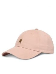 Tommy Hilfiger Czapka z daszkiem Th Elevated Chic Cap AW0AW17631 Różowy. Czerwone czapki i kapelusze damskie Tommy Hilfiger, bez wzorów, z bawełny. Za 209.99 zł.