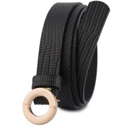 Pasek skórzany BELTIMORE r.105-120 cm O14 czarny. Czarne paski damskie bez wzorów. Za 54.99 zł.