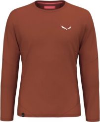 Bluza bez kaptura Salewa Pedroc Dry L/S Tee - bombay brown. Brązowe bluzy męskie Salewa, l, bez wzorów, bez kaptura. Za 438.56 zł.