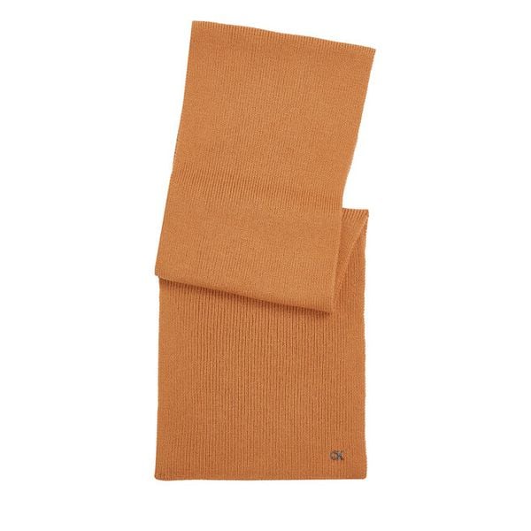 Szalik Calvin Klein. Brązowe szaliki i chusty damskie Calvin Klein, bez wzorów. Za 229.99 zł.