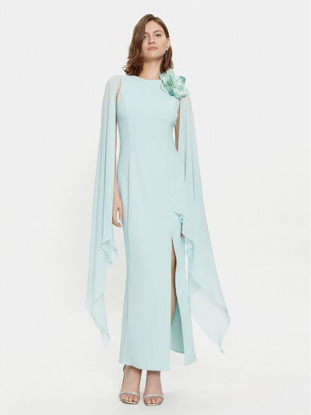 Rinascimento Sukienka koktajlowa CFC0117720003 Turkusowy Regular Fit. Niebieskie sukienki damskie Rinascimento, xl, bez wzorów, z syntetyku, wizytowe, bez kołnierzyka, bez ramiączek. Za 239.99 zł.