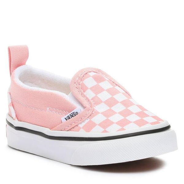 Tenisówki Vans. Czerwone półbuty dziewczęce Vans, bez wzorów, bez zapięcia. Za 112.99 zł.
