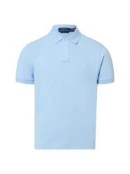 Polo Ralph Lauren koszulka polo - Custom Slim Fit Mężczyźni Bawełna niebieski, XL. Niebieskie koszulki polo męskie Polo Ralph Lauren, na lato, m, bez wzorów, z bawełny, eleganckie, bez ramiączek. Za 479.95 zł.