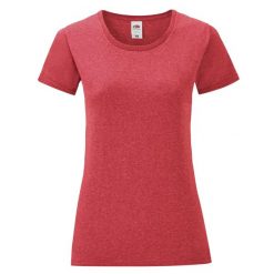 Koszulka Damska Iconic 150. Czerwone koszulki sportowe damskie Fruit of the Loom, xs, bez wzorów, bez kołnierzyka, bez ramiączek, trekkingowe. Za 28.99 zł.