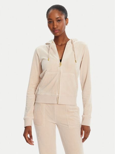 Juicy Couture Bluza Robertson JCAP176G Beżowy Slim Fit. Brązowe bluzy damskie Juicy Couture, m, bez wzorów, z syntetyku, bez kaptura. Za 247.99 zł.