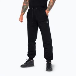 Spodnie męskie Octagon Small Logo. Czarne spodnie sportowe męskie OCTAGON, l, bez wzorów, na fitness i siłownię. Za 219.99 zł.