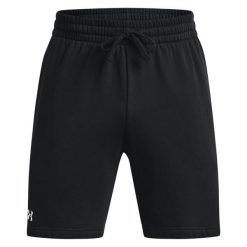 Shorty Męskie Polar Rival. Czarne krótkie spodenki sportowe męskie Under Armour, m, bez wzorów, z polaru, trekkingowe. Za 206.99 zł.
