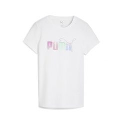 Damska koszulka z nakładającymi się na siebie grafikami PUMA White. Białe obuwie sportowe damskie Puma, bez wzorów, na fitness i siłownię. Za 109.00 zł.