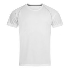 Męska Koszulka Active 140 Team Raglan. Białe koszulki sportowe męskie Stedman, m, bez wzorów, bez kołnierzyka, bez ramiączek, trekkingowe. Za 49.99 zł.