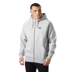 Bluza z kapturem z pełnym zamkiem błyskawicznym Helly Hansen Elevate. Szare bluzy męskie Helly Hansen, m, bez wzorów, z kapturem. Za 510.50 zł.