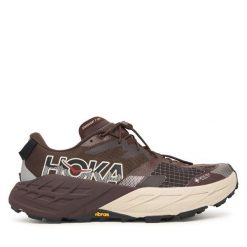 Buty do biegania Hoka. Brązowe buty sportowe męskie HOKA, z gore-texu, bez zapięcia, do biegania, gore-tex. Za 899.99 zł.