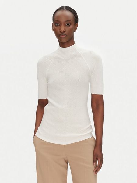 BOSS Golf Faleri 50542885 Beżowy Regular Fit. Brązowe swetry damskie Boss, xl, bez wzorów, z wełny, bez kołnierzyka, bez ramiączek, bez kaptura. Za 439.99 zł.