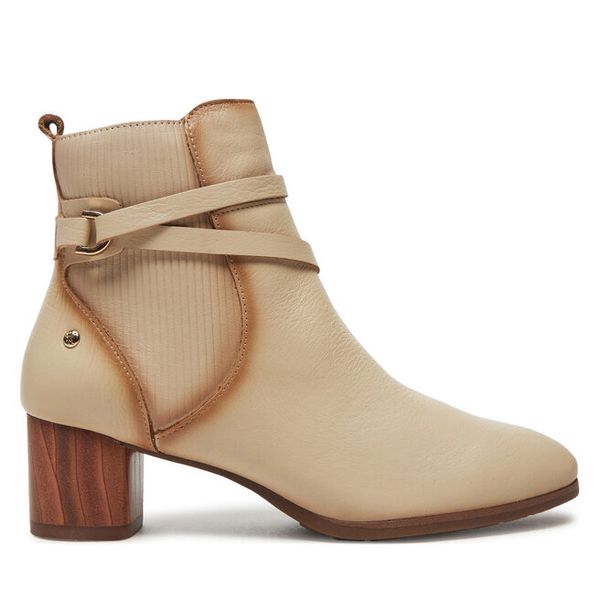 Botki Pikolinos. Brązowe botki damskie Pikolinos, bez obcasa, na słupku, bez zapięcia. Za 529.99 zł.