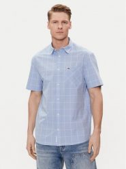 Tommy Jeans Koszula DM0DM18967 Niebieski Regular Fit. Niebieskie koszule męskie Tommy Jeans, m, bez wzorów, z bawełny, bez kołnierzyka, bez ramiączek. Za 329.99 zł.
