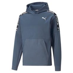 Puma Bluza Fit Pwrfleece 52212418. Niebieskie bluzy męskie Puma, m, bez wzorów, bez kaptura. Za 182.99 zł.