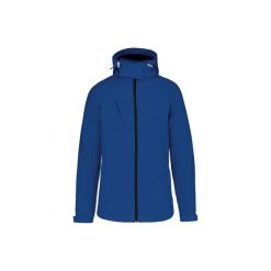 Kurtka damska z kapturem Kariban Softshell. Niebieskie kurtki damskie KARIBAN, bez wzorów, z softshellu, z kapturem. Za 278.00 zł.