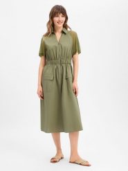 Marc Cain Sukienka w stylu bluzki Kobiety Bawełna zielony, 38. Zielone bluzki damskie Marc Cain, bez wzorów, z bawełny, bez kołnierzyka, bez ramiączek. Za 949.95 zł.