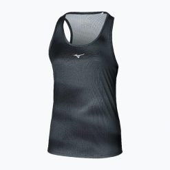 Koszulka do biegania damska Mizuno Core Graphic Tank. Czarne koszulki sportowe damskie Mizuno, l, bez wzorów, z materiału, bez kołnierzyka, bez ramiączek, do biegania. Za 88.99 zł.