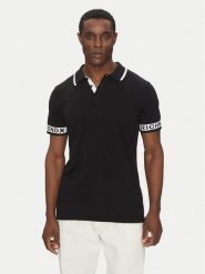 Richmond X Polo UMP25309PO Czarny Regular Fit. Czarne koszulki polo męskie Richmond X, m, bez wzorów, z bawełny, bez ramiączek. Za 229.99 zł.