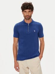 U.S. Polo Assn. Polo MUP3992 Niebieski Regular Fit. Niebieskie koszulki polo męskie U.S. Polo Assn., m, bez wzorów, z bawełny, bez ramiączek. Za 269.99 zł.