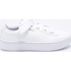 Puma - Buty Vikky Platform Ribbon. Szare obuwie sportowe damskie Puma, z gumy. Za 299.90 zł.