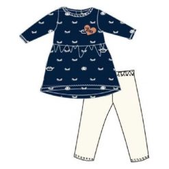 Carodel Zestaw Tunika + Legginsy 74 Biały/Niebieski. Bluzki dla dziewczynek marki Carodel. Za 49.00 zł.