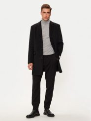 Calvin Klein Płaszcz wełniany K10K113664 Czarny Regular Fit. Czarne płaszcze męskie Calvin Klein, na zimę, m, bez wzorów, z syntetyku, bez kaptura. Za 1,699.00 zł.