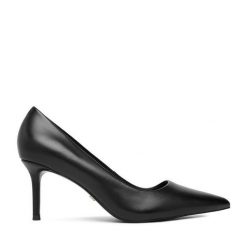 Szpilki GINO ROSSI. Czarne szpilki damskie Gino Rossi, bez wzorów, bez obcasa, bez zapięcia. Za 279.99 zł.