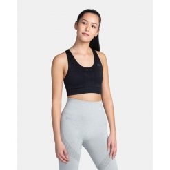 Damski bezszwowy biustonosz sportowy Kilpi WINIE-W. Niebieskie obuwie sportowe damskie Kilpi, bez wzorów, na fitness i siłownię. Za 112.21 zł.