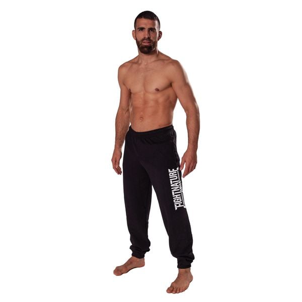 Spodnie do biegania Fightnature Classic. Czarne spodnie sportowe męskie FIGHTNATURE, l, bez wzorów, z bawełny, do biegania. Za 186.00 zł.