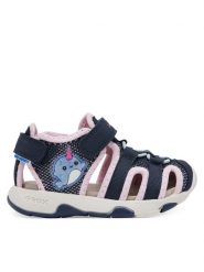 Geox Sandały B Sandal Multy B550DA 0AS50 CF48T S Granatowy. Niebieskie sandały dziewczęce Geox, z materiału, bez zapięcia. Za 139.99 zł.