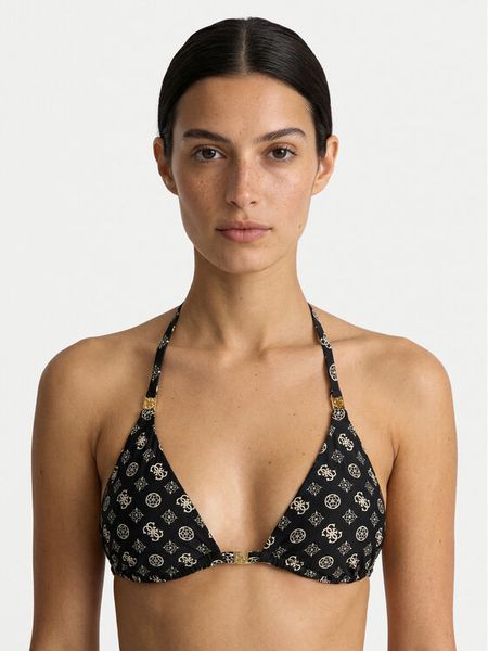 Guess Góra od bikini E6GJ08 MC04R Czarny. Czarne bikini damskie Guess, xl, z aplikacjami. Za 299.99 zł.