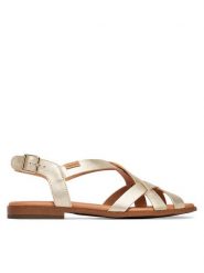 Pikolinos Sandały Algar W0X-0556Cl Złoty. Żółte sandały damskie Pikolinos, bez wzorów, ze skóry, bez obcasa, na płaskiej podeszwie, bez zapięcia. Za 449.99 zł.