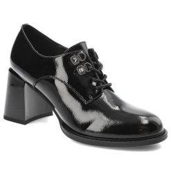 Czarne Półbuty Filippo Damskie Eleganckie Obuwie. Czarne półbuty damskie Filippo, na wiosnę, bez wzorów, ze skóry, eleganckie, bez obcasa, bez zapięcia. Za 199.00 zł.